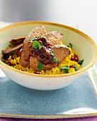 Sliced Duck Breast over Couscous