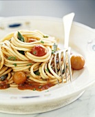 Spaghetti ai ciliegini (Spaghetti with cherry tomatoes, Italy)