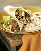 Grilled Chicken Wraps with Rice