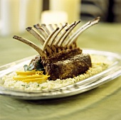 A Frenched Roasted Rack of Lamb