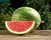A Wedge and a Whole Watermelon