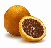 Whole and half blood orange