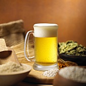 Glass of rice beer