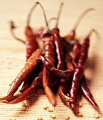 Dried red chili peppers