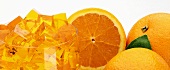Oranges with Orange Gelatin Cubes