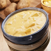 A Bowl of Potato Cheddar Cheese Soup