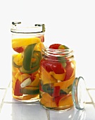 Two Jars of Sliced Bell Peppers