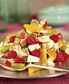 Fruit salad with sunflower seeds