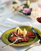 Sliced Duck Breast with Figs