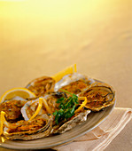 Roasted Oysters with Lemon Zest