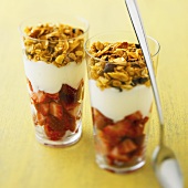 Yogurt Parfaits with Strawberries and Granola