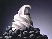 Soft serve blueberry ice cream