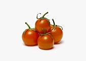 Pile of Cherry Tomatoes on White Background