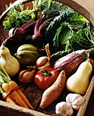 Vegetables in a Wooden Crate