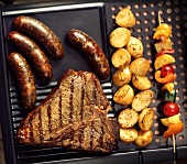 Barbecue Steak and Sausage