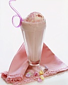 Pink Ice Cream Shake for Valentine's Day