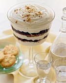 Chocolate and Cream Trifle in a Trifle Dish