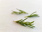 Three sprigs of fresh rosemary