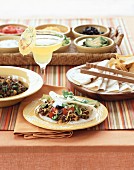 Wheat tortilla with mince & vegetable filling & Margarita