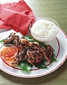 Gai Yang (Grilled chicken pieces with garlic, Thailand)
