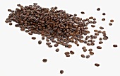 Pile of Coffee Beans on a White Background