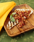 Cod with Roasted Pepper Salsa