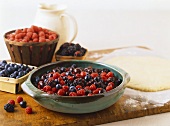 Ingredients for Making a Mixed Berry Pie
