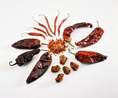 Variety of Dried Peppers