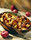 Roasted New Potatoes in a Serving Dish