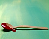 Wooden Spoon with Fruit Syrup