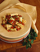 Rigatoni with Tomatoes and Basil