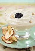 Apple Snow with a Blackberry and Apple Chips