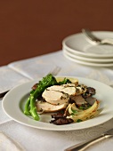 Herbed, Sliced Roast Chicken with Vegetables