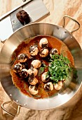 Sauteed White Truffle Mushrooms in a Wok