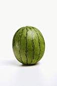A Whole Watermelon on a White Background