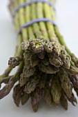Close Up of Bundled Organic Asparagus
