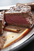Sliced Medium Rare Top Sirloin Steak