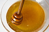 Honey Dipper in a Bowl of Honey