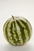 Whole Watermelon on a White Background