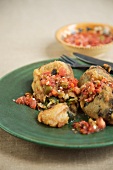Chiles Rellenos with Salsa