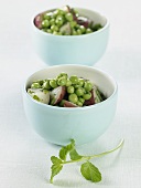 Two Bowls of Pea and Potato Salad