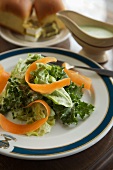 Small Green Salad with Carrot Ribbons