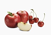 Apple and Cherry Still Life