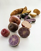 Assorted Potato Varieties, Whole and Halved
