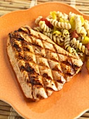 Grilled Salmon with Pasta Salad