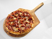 Pepperoni Pizza on a Peel