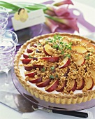 Whole Plum Tart with a Crumb Topping