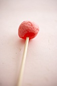 A Single Homemade Red Lollipop