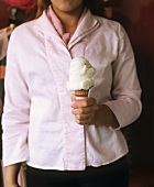 Woman Holding an Ice Cream Cone