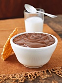 Chocolate Pudding with Wafer Cookie